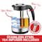 Brentwood 1.79qt. Black Cordless Glass Electric Kettle with Tea Infuser and Swivel Base